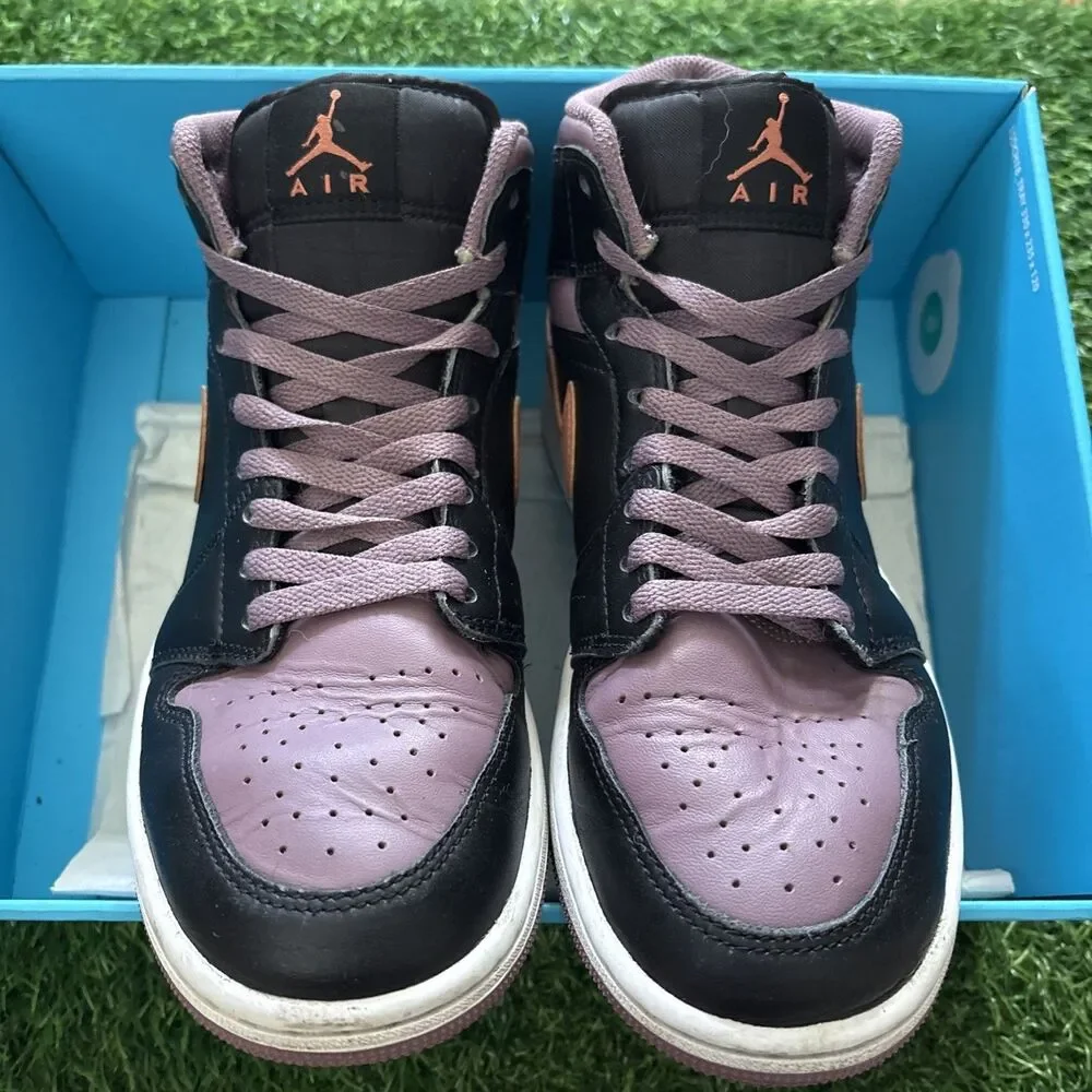 Nike Air Jordan 1 Mid SE ‘Black Sky J Mauve’ Sneaker FB9911-008 Men’s Size 8.5